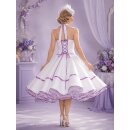 Brautkleid der 50er Jahre weiß flieder