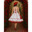 Brautkleid 50er Jahre Petticoatkleid weiß rote...