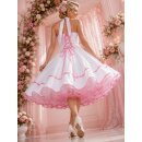 50er Jahre Brautkleid Petticoatkleid Vintage weiß rosa