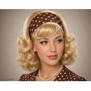 Haarband braun creme kleine Punkte