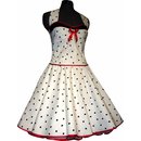50er Jahre Petticoat Kleid Vintage Rockabilly weiss...