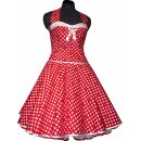 50er Punkte Korsage Petticoatkleid rot weiße graue Punkte