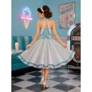 Punkte Kleid zum Petticoat türkisgrün mit rosa...