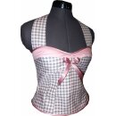 Punkte Kleid zum Petticoat rosa mit grauen und weißen Punkten