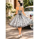 Traumhaftes Kleid Brautkleid zum PetticoatTaft weiß schwarze Ranken zur Hochzeit 36