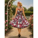 50er Jahre Petticoatkleid weiss rot schwarze bizarre...