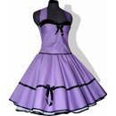 Petticoat Kleid lila violett schwarz kleine weiße Punkte