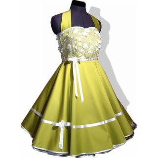 50er Jahre Rockabilly Brautkleid Hochzeitskleid zum Petticoat Spitze mit Farbewahl