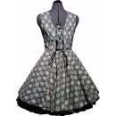Kleid zum Petticoat Rockabilly schwarz weiß grau Punkte Karo  32-44