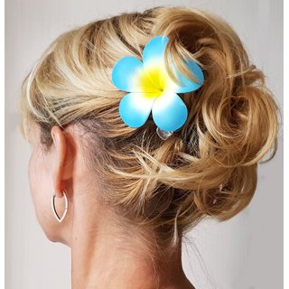 Blüte Hawai türkis Haarblume Haarschmuck