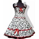 50er Jahre Kleid weiss schwarz Korsage Prisma
