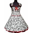 50er Jahre Kleid weiss schwarz Korsage Prisma