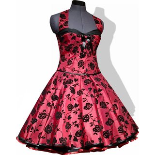 Traumhaftes Kleid zum PetticoatTaft bordeaux schwarze Rosen