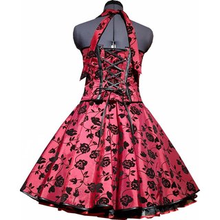 Traumhaftes Kleid zum PetticoatTaft bordeaux schwarze Rosen