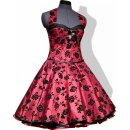 Traumhaftes Kleid zum PetticoatTaft bordeaux schwarze Rosen