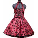 Traumhaftes Kleid zum PetticoatTaft bordeaux schwarze Rosen