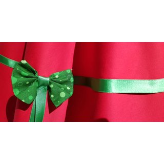 Petticoatkleid 50er Jahre zum Petticoat rot mit grün gepunktetem Oberteil 38