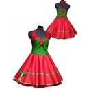 Petticoatkleid 50er Jahre zum Petticoat rot mit gr�n...