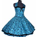 Traumhaftes Petticoat Kleid Vintage FestkleidTaft türkis...