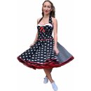 Doppeloptik Petticoatkleid schwarz weisse Punkte Herzen zum Petticoat