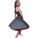 Doppeloptik Petticoatkleid schwarz weisse Punkte Herzen zum Petticoat