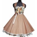 Petticoat Kleid 50er Jahre Motive Punkte braun Vintage 36/38