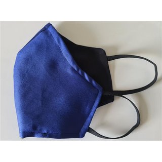  Nasen- Mundmaske zur Mundbedeckung dunkelblau marineblau schwarz zweiseitiger Stoff