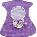 Klammerbeutel Klammerkleid Vintage lila violet weiße Punkten