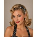 Haarreif mit Schleife Rockabilly schwarz weiße...
