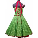 50er Punkte Petticoat Kleid apfelgrün mit rotem...