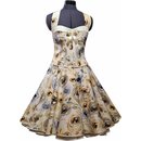 50er Jahre Kleid zum Petticoat  creme silberne Rosen...
