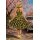 50er Jahre Kleid zum Petticoat  dunkelblau gelbe Kirschen und Punkten Vintage Korsage Gr 36
