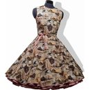50er Jahre Kleid zum Petticoat mit wunderschönen Motiven...