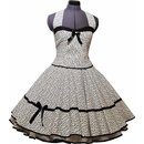 50er Jahre Kleid zum Petticoat weiß schwarze Punkte...