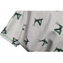 Shirt BoogieTop creme grüne Heuschrecken Insekten Zierkante mehrfarbig