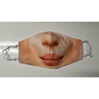 Lustige Nasen-Mundmaske Gesicht Stoffmaske Maske Mundbedeckung Doppeloptik