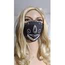 Schwarze Nasen-Mundmaske mit Totenkopf und Ranken Gothic...