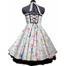 50er Jahre Petticoatkleid weiß Blumen Kleid...