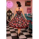 50er Kleid zum Petticoat Gothik Scull and Roses 36