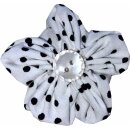 Stoffblüte weiß schwarze Punkte