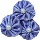 StoffblüteSatin violet lila 3er Pack