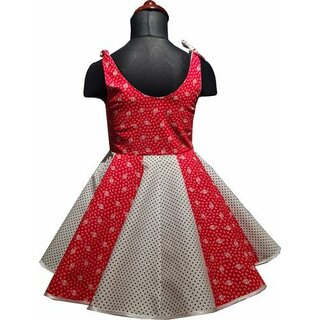 Kinder Petticoat Kleid 50er Jahre Drehkleid Mädchen Punkte Blümchen rot weiß Gr 116-134 Unikat