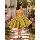50er Jahre Kinder Petticoat Kleid Drehkleid Mädchen...