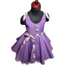 Kinder Petticoat Kleid Drehkleid Mädchen Punkte Blümchen lila weiß Gr 116-134