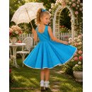 50er Jahre Kinder Petticoat Kleid Drehkleid Mädchen...