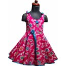 Kinderpetticoat 50er Jahre Kleid Drehkleid Mädchen Punkte pink türkis Gr. 80-152