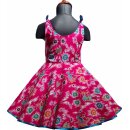 Kinderpetticoat 50er Jahre Kleid Drehkleid Mädchen Punkte pink türkis Gr. 80-152