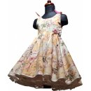 Kinderpetticoat 50er Jahre Kleid Drehkleid Mädchen Rosa Ballerinas pink Gr. 122-140