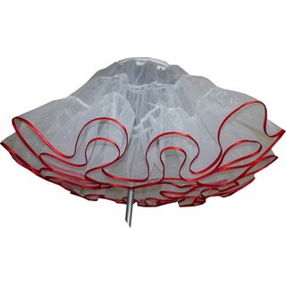 Petticoat Unterrock Organdy weiß 2 Lagen mit Bandwahl Länge 60-64cm L- XL