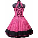 50er Punkte Petticoatkleid pink kleine schwarze...